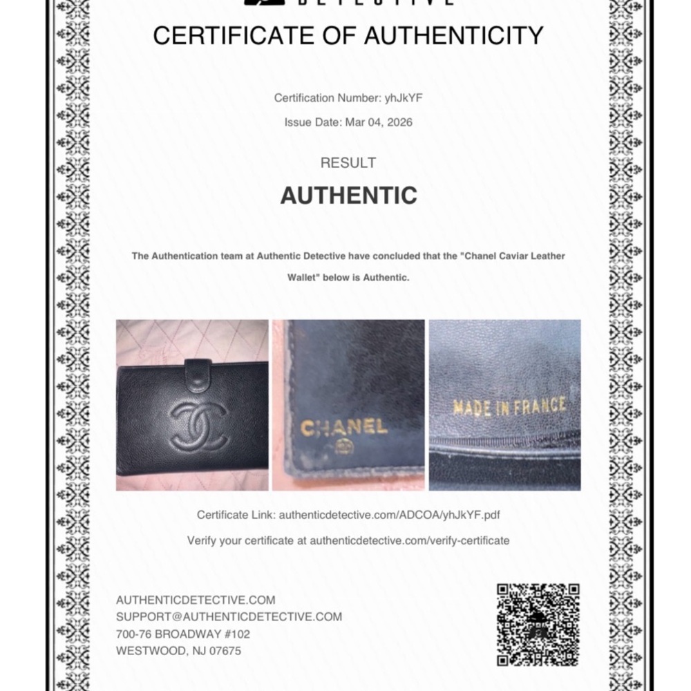 CHANEL Black Leather Wallet ✅AUTHENTIC ✅ with COA - Picture 9 of 9